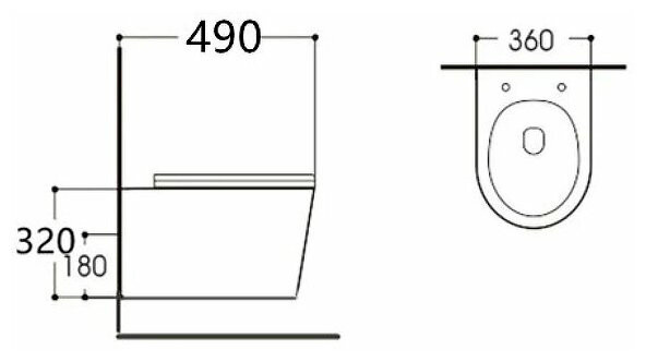 Унитаз подвесной Aquatek Вега безободковый 490*360*320мм, тонкое сиденье, Soft close, крепеж Унитаз подвесной Aquatek Вега безободковый 490*360*320мм, тонкое сиденье, Soft close, крепеж