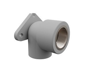 Колено комбинированное настенное GF+Hakan PPR ВР 20х1/2", серое Колено комбинированное настенное GF+Hakan PPR ВР 20х1/2", серое