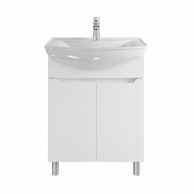 Тумба с раковиной Sanstar Bianco 75, без ящиков, белая, Лагуна 75 Тумба с раковиной Sanstar Bianco 75, без ящиков, белая, Лагуна 75