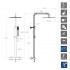 Душевая система с термостатом и тропическим душем для ванны Ramon Soler Alexia 365402RM250NC никель