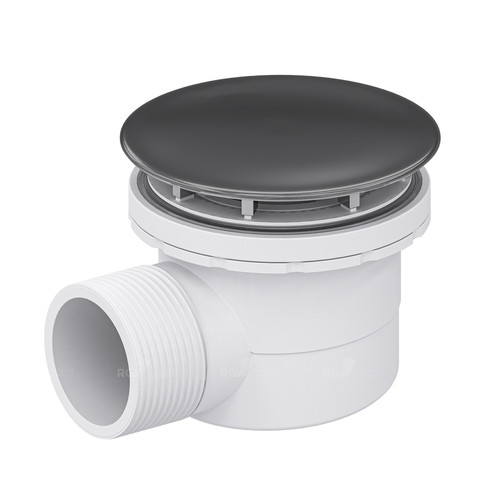 Сифон для душевых поддонов RGW Velplex QYD-06  D60 мм с сухим затвором, графит 18241106-02
