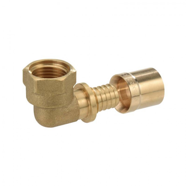 Угольник аксиальный, переходной Comap PEXY Max 90° 20x2,8-1/2" с ВР, серия S7090GV латунь PGM4006 Угольник аксиальный, переходной Comap PEXY Max 90° 20x2,8-1/2" с ВР, серия S7090GV латунь PGM4006