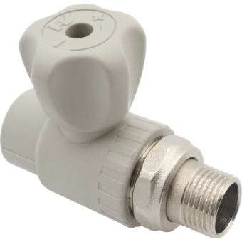 Вентиль прямоточный для радиатора FV-Plast PPR 25х3/4", серый Вентиль прямоточный для радиатора FV-Plast PPR 25х3/4", серый