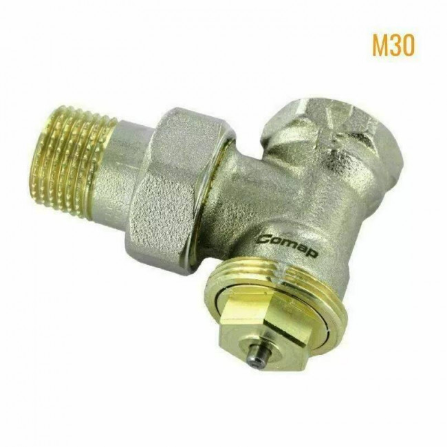 Клапан термостатический угловой Comap R804 ДУ15 1/2" в/н, с фиксированным Kv, R804404 Клапан термостатический угловой Comap R804 ДУ15 1/2" в/н, с фиксированным Kv, R804404
