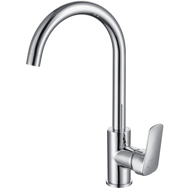 Смеситель для кухни Aquatek Вега (полукруглый излив), хром AQ1082CR
