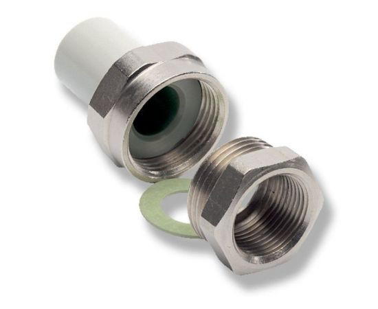 Муфта (разборное соединение) FV-Plast PPR с трубой, ВР 25x3/4", серое Муфта (разборное соединение) FV-Plast PPR с трубой, ВР 25x3/4", серое