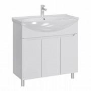 Тумба с раковиной Sanstar Bianco 85, без ящиков, белая, Лагуна 85 Тумба с раковиной Sanstar Bianco 85, без ящиков, белая, Лагуна 85