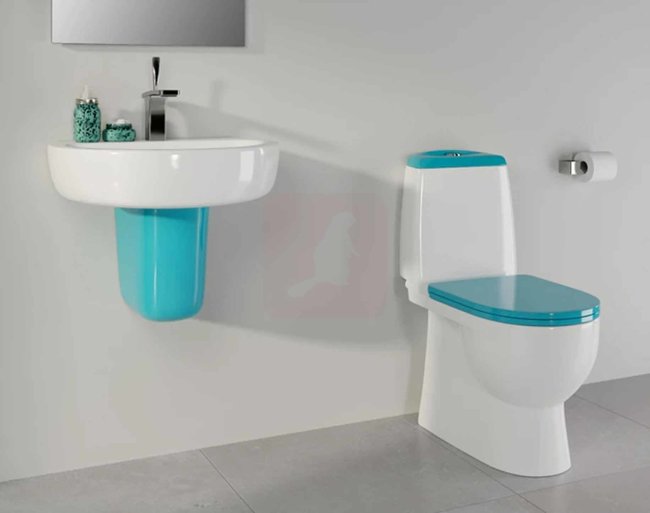 Унитаз-компакт Sanita luxe BEST COLOR SEA Унитаз-компакт Sanita luxe BEST COLOR SEA