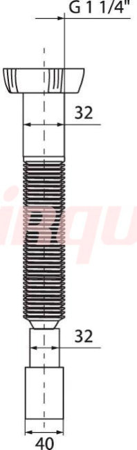 Сифон для раковины гофрированный Wirquin 1 1/4”х32/40 мм, без выпуска L = 800 мм Сифон для раковины гофрированный Wirquin 1 1/4”х32/40 мм, без выпуска L = 800 мм