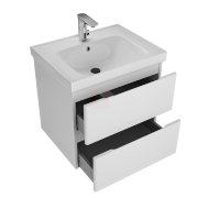 Тумба с раковиной Sanstar Riana 60, 2 ящика, подвесная, белая, Грейс 60 Тумба с раковиной Sanstar Riana 60, 2 ящика, подвесная, белая, Грейс 60