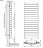 Биметаллический вертикальный радиатор Rifar Confex 500-22 секций, титан