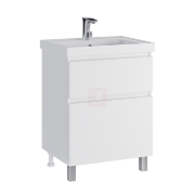 Тумба с раковиной Sanstar Riana 60, 2 ящика, напольная, белая, Грейс 60 Тумба с раковиной Sanstar Riana 60, 2 ящика, напольная, белая, Грейс 60