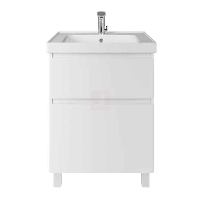 Тумба с раковиной Sanstar Riana 60, 2 ящика, напольная, белая, Грейс 60 Тумба с раковиной Sanstar Riana 60, 2 ящика, напольная, белая, Грейс 60