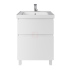 Тумба с раковиной Sanstar Riana 60, 2 ящика, напольная, белая, Грейс 60