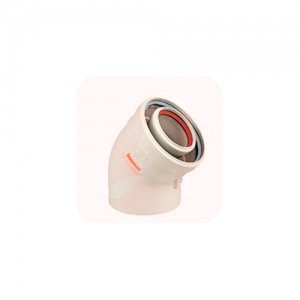 Отвод Immergas 45° 80/125 мм 3.010952 Отвод Immergas 45° 80/125 мм 3.010952
