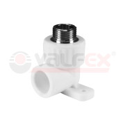 Колено комбинированное настенное Valfex PPR НР 25х1/2", белое Колено комбинированное настенное Valfex PPR НР 25х1/2", белое