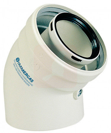 Отвод Immergas 45°, п/м 60/100 мм 3.010950 Отвод Immergas 45°, п/м 60/100 мм 3.010950