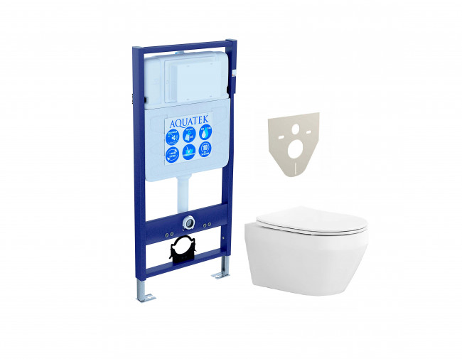 Комплект подвесного унитаза Aquatek Лея AQ1199-00 и инсталляции Aquatek Standard 50 INS-0000012 с звукоизол. прокладкой (без клавиши и крепежа) Комплект подвесного унитаза Aquatek Лея AQ1199-00 и инсталляции Aquatek Standard 50 INS-0000012 с звукоизол. прокладкой (без клавиши и крепежа)