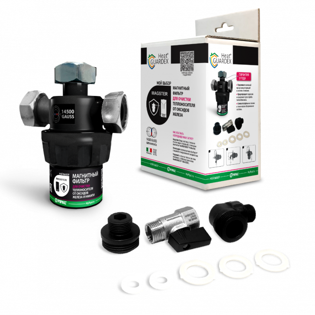 Фильтр магнитный для обезжелезивания воды, 500 г Pipal HeatGUARDEX® MAGSTER Фильтр магнитный для обезжелезивания воды, 500 г Pipal HeatGUARDEX® MAGSTER