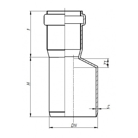 Редукция канализационная Ostendorf HTR 110/90