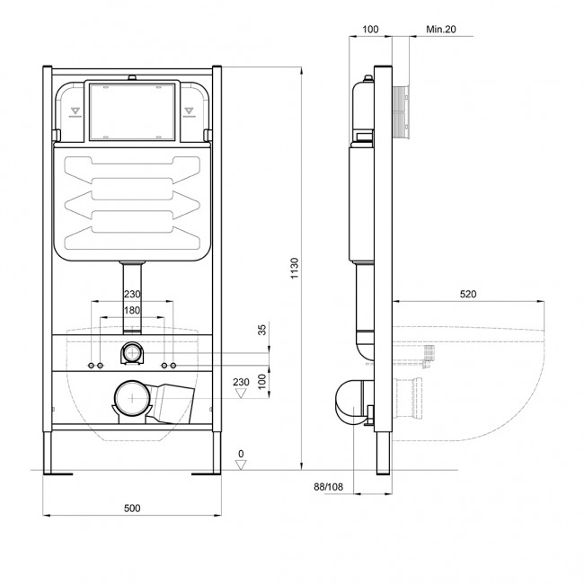 Комплект подвесного унитаза Aquatek Либра New AQ0530N-00 и инсталляции Aquatek Standard 50 INS-0000012 с звукоизол. прокладкой, (без клавиши и крепежа) Комплект подвесного унитаза Aquatek Либра New AQ0530N-00 и инсталляции Aquatek Standard 50 INS-0000012 с звукоизол. прокладкой, (без клавиши и крепежа)