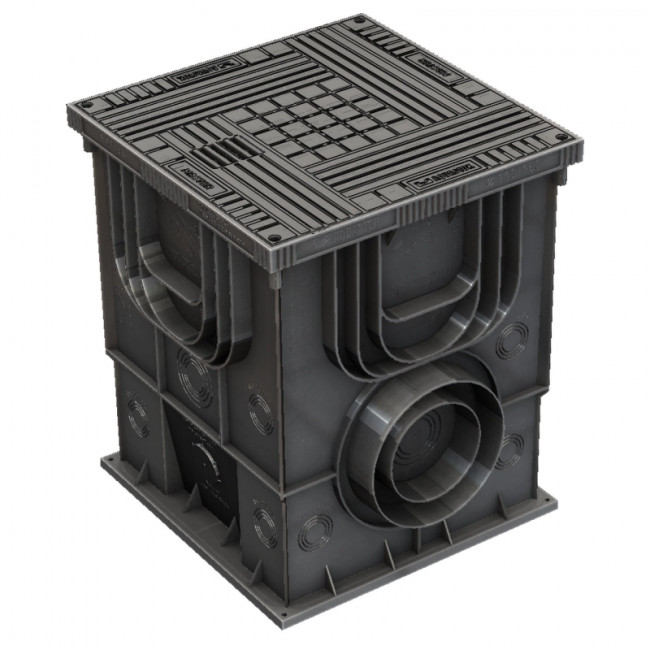 Колодец коммуникационный Aquastok Master 350*350*420 с крышкой В125 (4355) Колодец коммуникационный Aquastok Master 350*350*420 с крышкой В125 (4355)