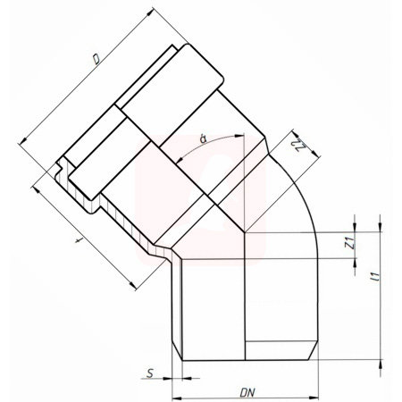 Отвод канализационный Ostendorf Skolan dB SKB 200х30° Отвод канализационный Ostendorf Skolan dB SKB 200х30°