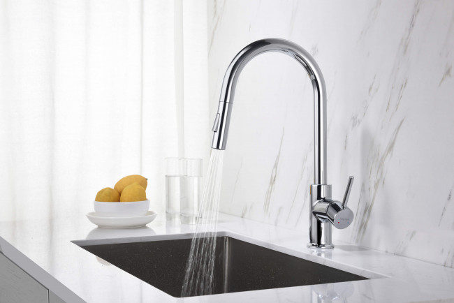 Смеситель для кухни Aquatek Европа с вытяжным изливом 2 jet, хром AQ1384CR Смеситель для кухни Aquatek Европа с вытяжным изливом 2 jet, хром AQ1384CR