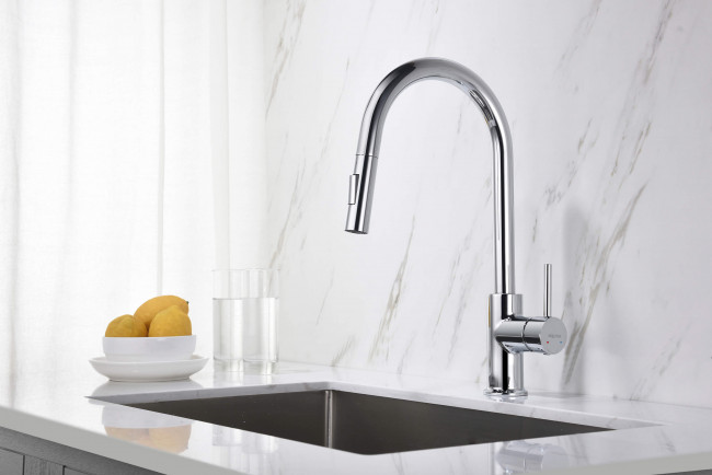 Смеситель для кухни Aquatek Европа с вытяжным изливом 2 jet, хром AQ1384CR Смеситель для кухни Aquatek Европа с вытяжным изливом 2 jet, хром AQ1384CR