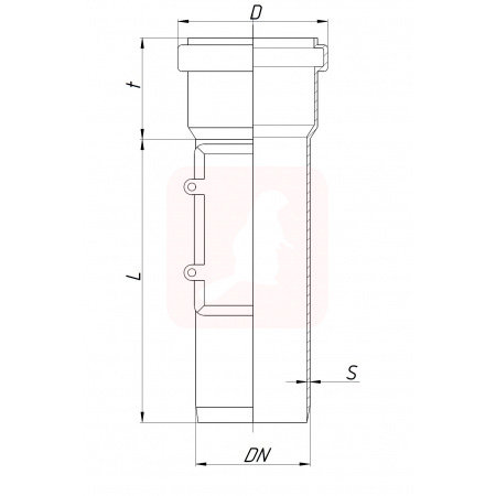 Ревизия канализационная Ostendorf KG2000RE 125 Ревизия канализационная Ostendorf KG2000RE 125