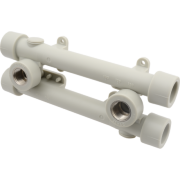 Колено комбинированное настенное, двойное, комплект FV-Plast PPR ВР 2х20х1/2", серое Колено комбинированное настенное, двойное, комплект FV-Plast PPR ВР 2х20х1/2", серое