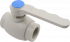 Кран шаровой пластиковый FV-Plast PPR 20, рычаг, серый