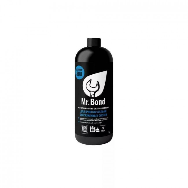 Реагент для очистки сильно загрязненных  систем отопления на воде Mr.Bond® Cleaner 808 1 л.