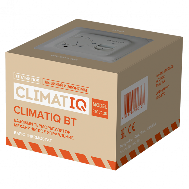 Терморегулятор CLIMATIQ BT с механическим управлением, слоновая кость