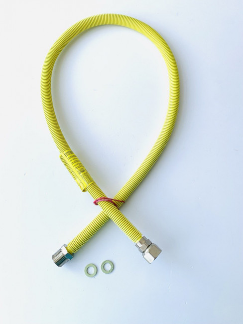Подводка гибкая для газа Flexitub Extensible сильфонная 1/2"50-100см гайка-штуцер, растягивающаяся 15-М12Н12-50*100
