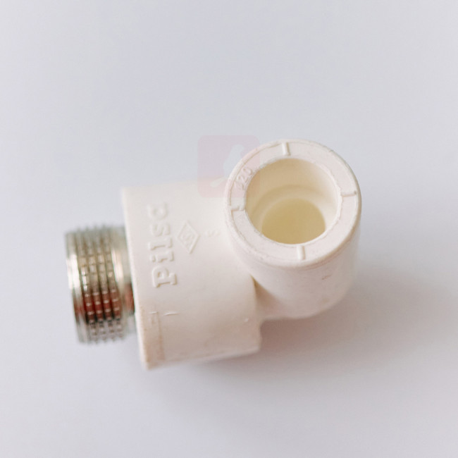 Колено Pilsa PPR НР 20х3/4", белое Колено Pilsa PPR НР 20х3/4", белое