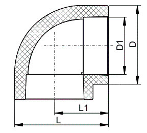 Колено Valfex PPR 25х90, белое Колено Valfex PPR 25х90, белое