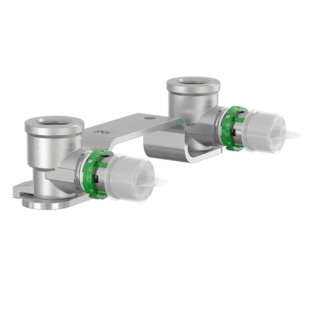 Комплект пресс-водорозеток, двойной, на монтажной планке Comap SkinPress 16х1/2"-150 S9507V, латунь, 7507W1612 Комплект пресс-водорозеток, двойной, на монтажной планке Comap SkinPress 16х1/2"-150 S9507V, латунь, 7507W1612