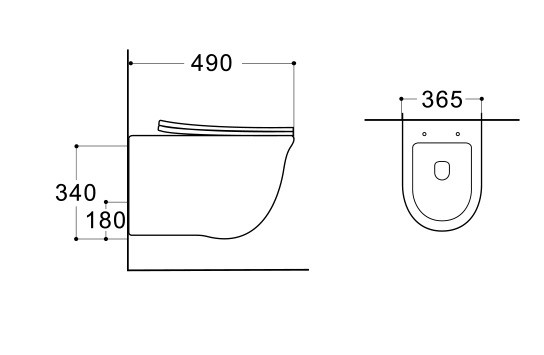 Унитаз подвесной Aquatek Классик безободковый 490*365*340мм, тонкое сиденье, Soft close, крепеж, смыв Tornado AQ1112T-00 Унитаз подвесной Aquatek Классик безободковый 490*365*340мм, тонкое сиденье, Soft close, крепеж, смыв Tornado AQ1112T-00