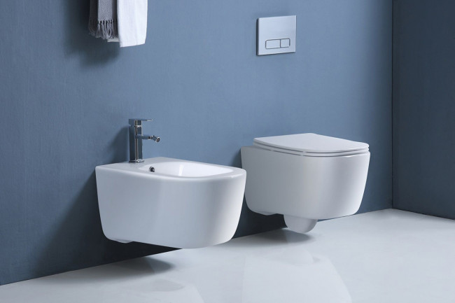 Комплект подвесного унитаза Aquatek Лугано AQ2002-00 и инсталляции Aquatek Standard 50 INS-0000012 с звукоизол. прокладкой, панелью смыва KDI-0000010 (хром) и крепежом 4в1