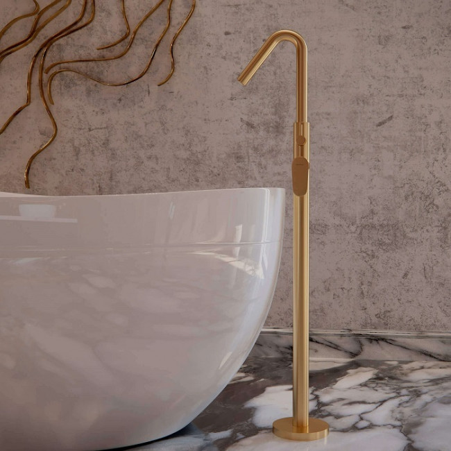 Напольный смеситель для ванны Ramon Soler Alexia 368503SOC золото Напольный смеситель для ванны Ramon Soler Alexia 368503SOC золото
