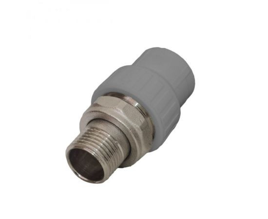 Муфта (разборное соединение) FV-Plast PPR патрубок, НР 20x3/4", для радиатора, серое