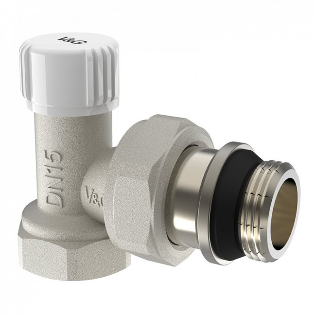 Клапан настроечный радиаторный Valogin V&G с НГ 3/4" ВР-НР, угловой VG-602202 Клапан настроечный радиаторный Valogin V&G с НГ 3/4" ВР-НР, угловой VG-602202