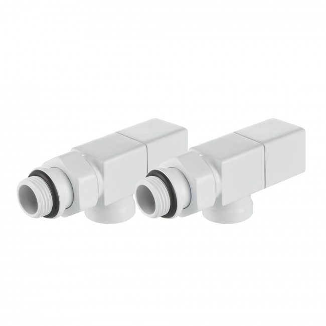 Набор дизайн-вентилей Royal Thermo Cube, осевой 1/2" (белый) НС-1422572 Набор дизайн-вентилей Royal Thermo Cube, осевой 1/2" (белый) НС-1422572