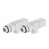 Набор дизайн-вентилей Royal Thermo Cube, осевой 1/2" (белый) НС-1422572