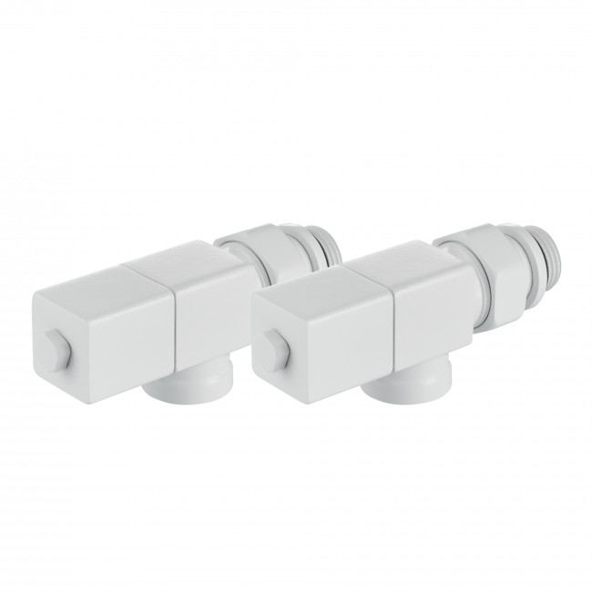 Набор дизайн-вентилей Royal Thermo Cube, осевой 1/2" (белый) НС-1422572 Набор дизайн-вентилей Royal Thermo Cube, осевой 1/2" (белый) НС-1422572