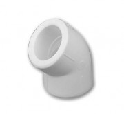 Колено GF+Hakan PPR 50х45, белое (40) Колено GF+Hakan PPR 50х45, белое (40)