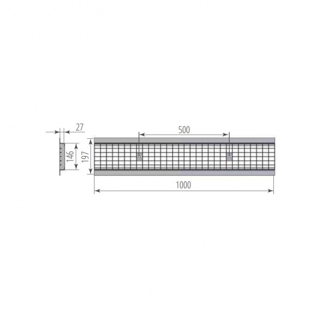 Решетка сварная оцинкованная Aquastok Norma DN150 B125 1000х197х27 (31531B) Решетка сварная оцинкованная Aquastok Norma DN150 B125 1000х197х27 (31531B)