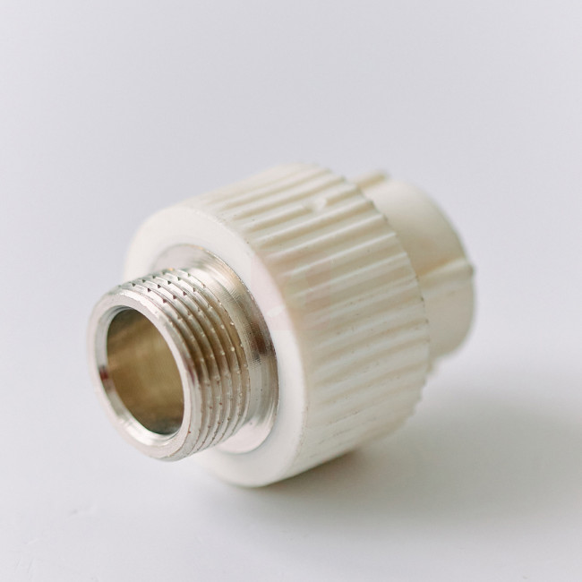 Муфта комбинированная Pilsa PPR НР 20х3/4", белая Муфта комбинированная Pilsa PPR НР 20х3/4", белая