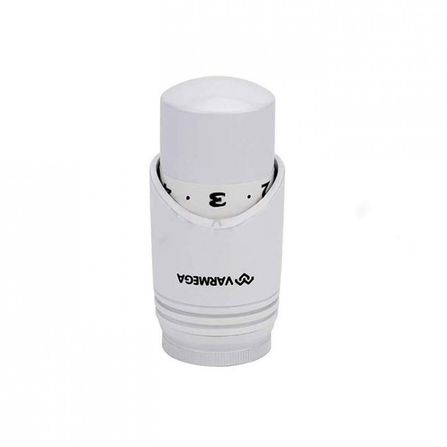 Головка термостатическая (термостат) Varmega VM112, жидкостная, M30х1,5, с отметкой 0, белая VM11201 Головка термостатическая (термостат) Varmega VM112, жидкостная, M30х1,5, с отметкой 0, белая VM11201